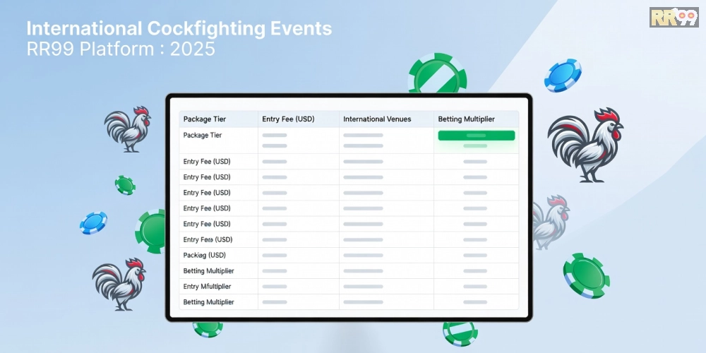 Bảng giá chi tiết các gói dịch vụ đá gà quốc tế rr99 năm 2025.