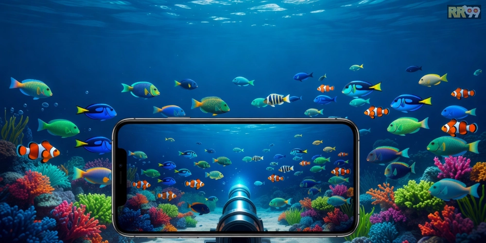 Khái niệm game bắn cá online rr99 được minh họa qua giao diện trò chơi sống động