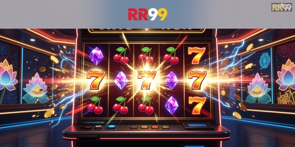 Khái niệm game nổ hũ rr99 được minh họa qua giao diện quay thưởng hấp dẫn