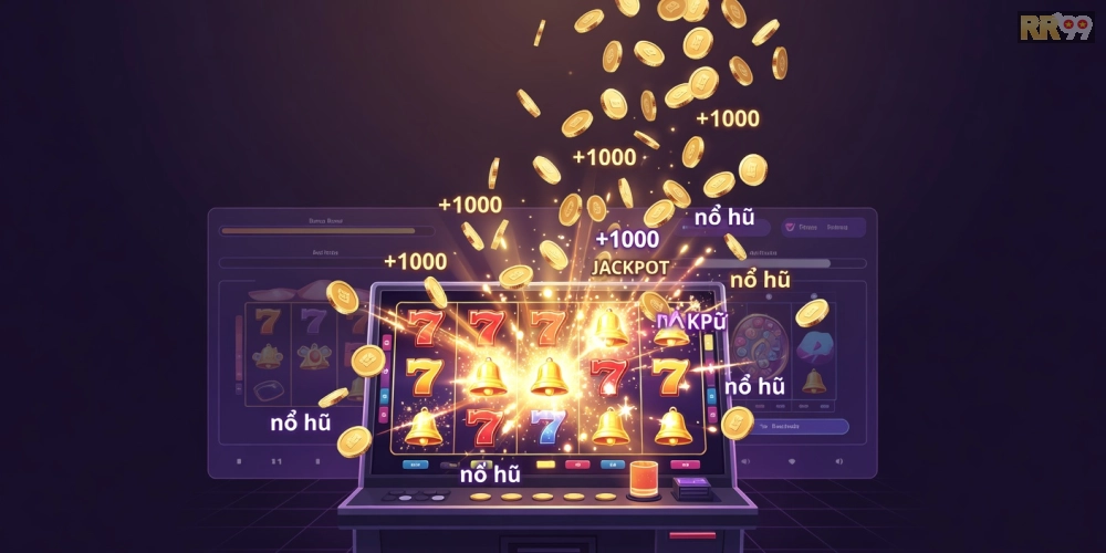 Hình minh họa khái niệm nổ hũ đổi thưởng rr99 với jackpot hấp dẫn