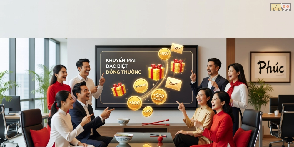 Hình minh họa khái niệm chương trình khuyến mãi tri ân khách hàng RR99 với các yếu tố ưu đãi hấp dẫn
