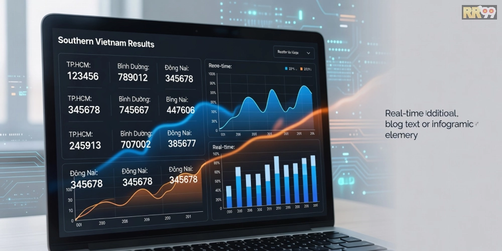 Minh họa kết quả xổ số miền Nam được cập nhật realtime