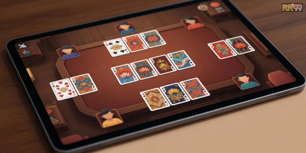 Hình ảnh ván chơi Phỏm hấp dẫn trên nền tảng rr99 với giao diện hiện đại