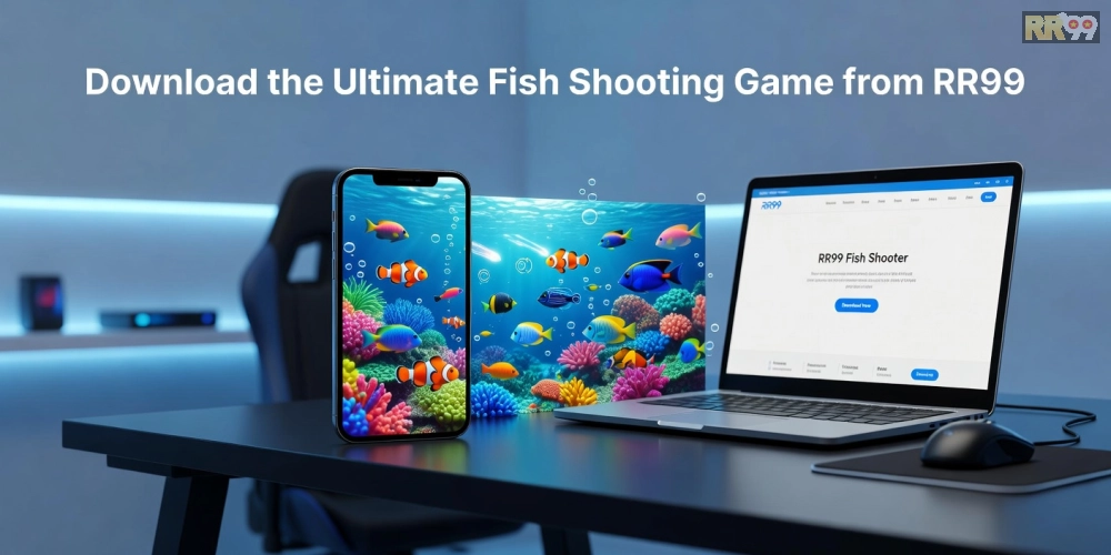 Minh họa khái niệm tải game bắn cá online rr99 với giao diện sống động