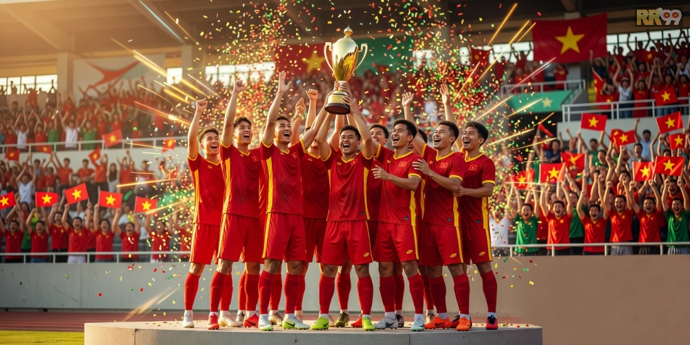 Ảnh đội tuyển Việt Nam ăn mừng chức vô địch SEA Games bóng đá nam