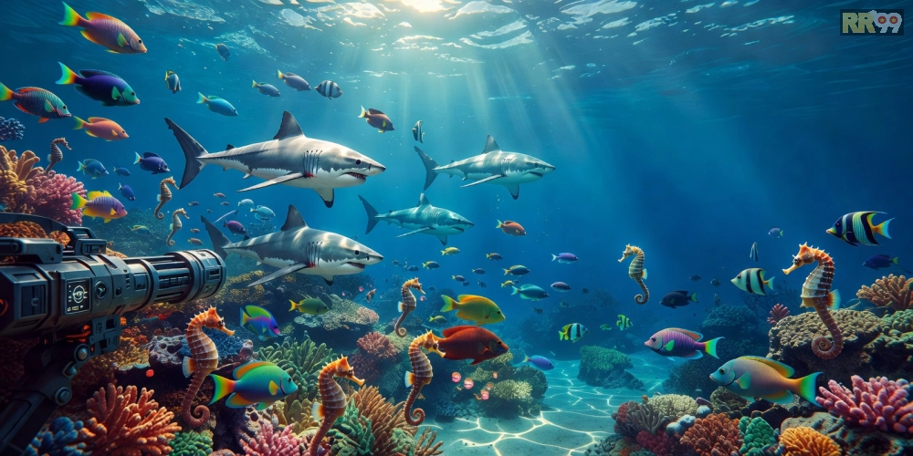 Trải nghiệm đại dương trong game bắn cá online rr99 với cá đa dạng